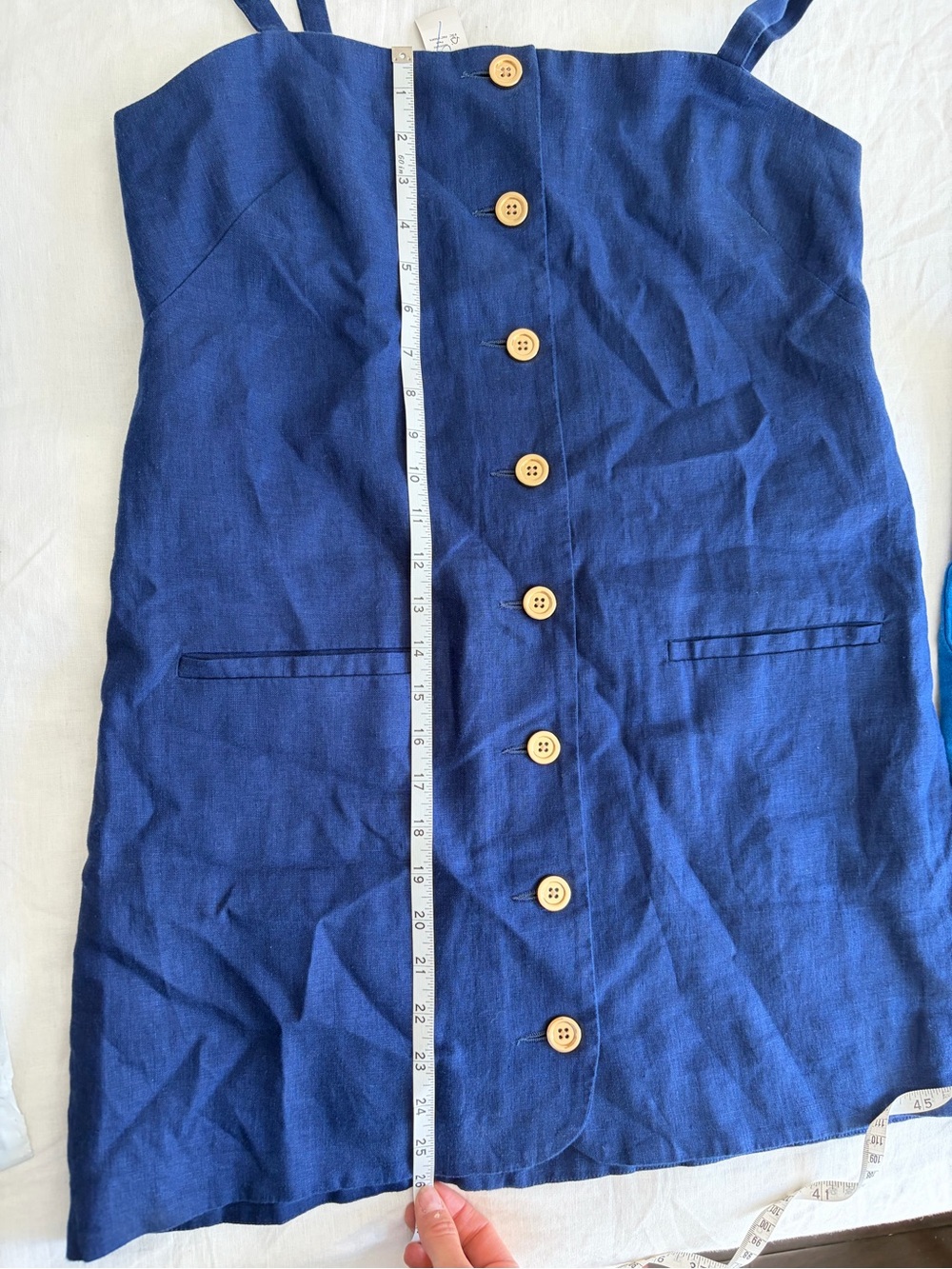 J. Crew Navy Blue Button-Front Mini Dress - Picture 13 of 13